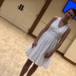 White floral cocktail dress